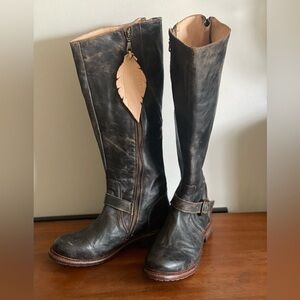 Bed Stu Tall distressed black boot. Brand new. Size 8